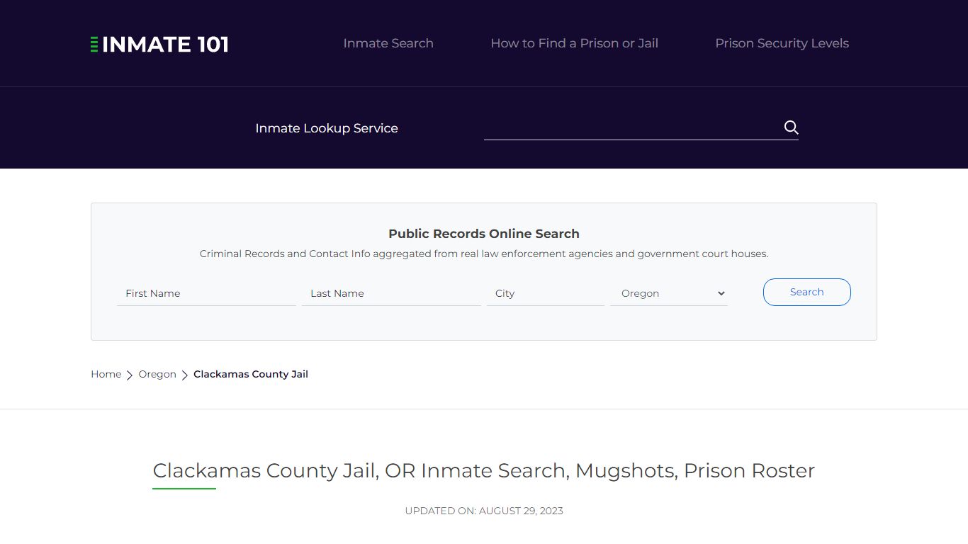 Clackamas County Jail, OR Inmate Search, Mugshots, Prison Roster